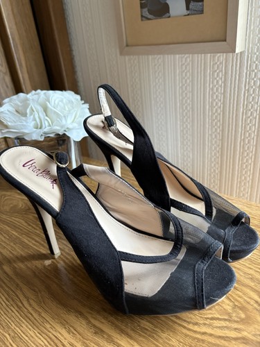 Gina bacconi black mesh peep - gina,