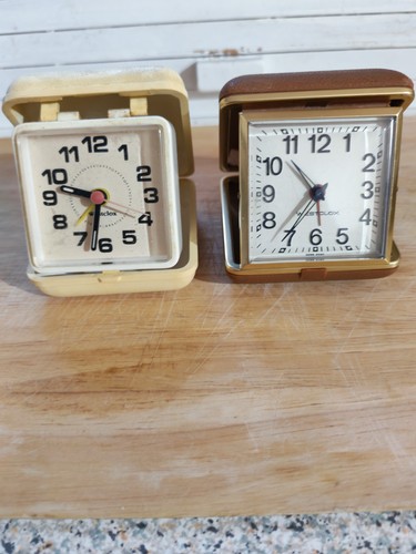 Two vintage westclox folding