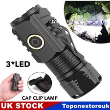 Waterproof LED Flashlight USB Rechargeable Police Camping Lamp Mini Torch 4 Mode