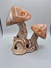 Attractive Twin Toadstool Garden Sculpture, Tinkling Toadstools Frostproof