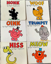Roger Hargreaves Books x 6. Honk, Woof, Oink, Trumpet, Hiss, Meow