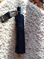 Totes Raindrops Auto Open Umbrella Black Brand New