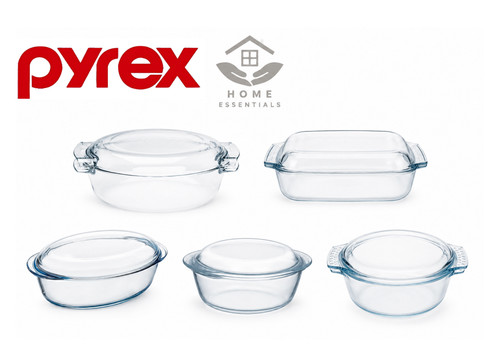 Pyrex glass casserole dish - pyrex,
