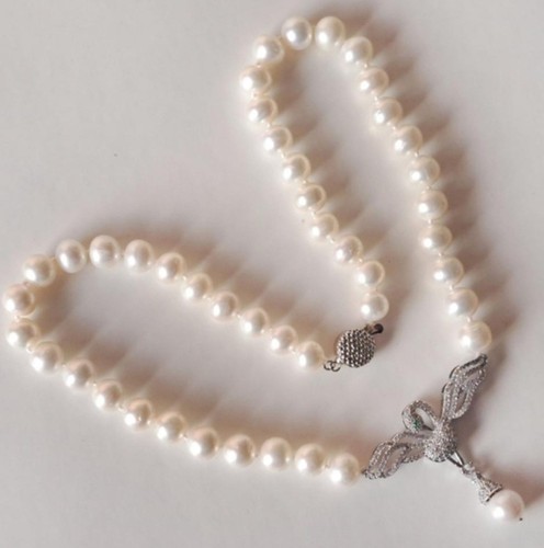Swan pearl pendent necklace - pearl,