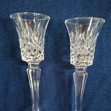  Set Of 2 Vintage Royal Albert Victoria Pattern Crystal Candle Sticks