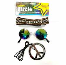 Rainbow Hippy Kit | Fancy Dress Glasses Set Costume Hippie 1960 Peace Sign