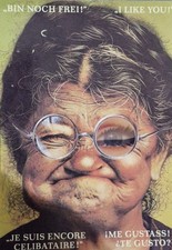 I Like You - Winking Vintage Postcard