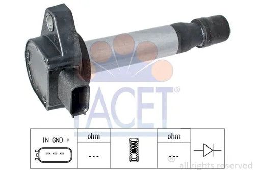 Ignition coil 6357 facet for - ignition, 9.6357