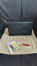 Texier Leather Navy Handbag Strap Shoulder New with Tag 1871 101EMARI
