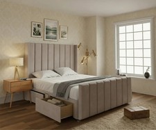 Winged Divan Bed In Plush