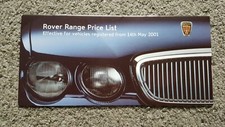 ROVER 25 75 RANGE PRICE LIST