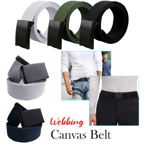 Canvas webbing belt mens - canvas,