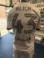Genuine Leeds Utd Home Shirt Mens Small Kappa 2019/20 Klich #43 Vgc