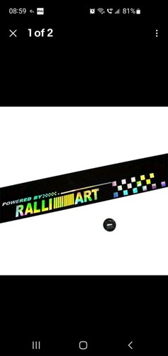 Ralliart sunstrip windscreen - ralliart,