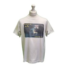 Vintage Single Stitch T Shirt  USA Screen Stars White Big Dogs 80s Uk L Men's