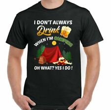 CAMPING T-SHIRT, Beer Drinking Alcohol Tent Caravan Caravanning Rally Camper Top
