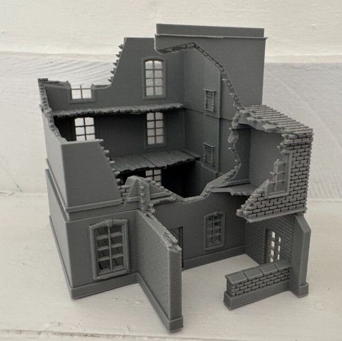 28mm ruined and destroyed town - 28mm,