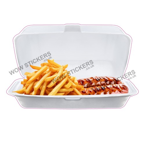 Sausage and chips takeaway - sausage,