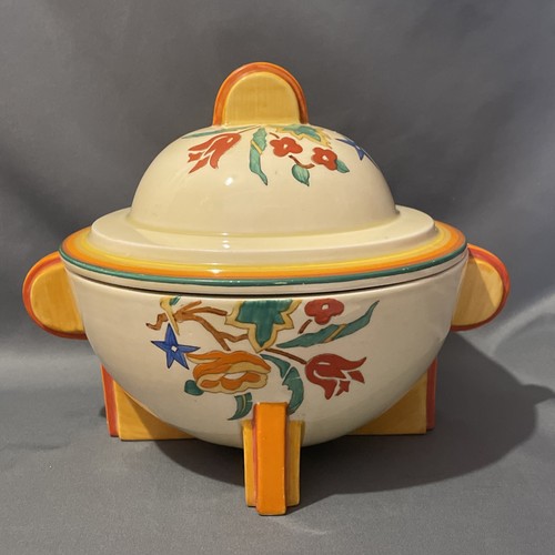 Clarice cliff tureen and lid - clarice,
