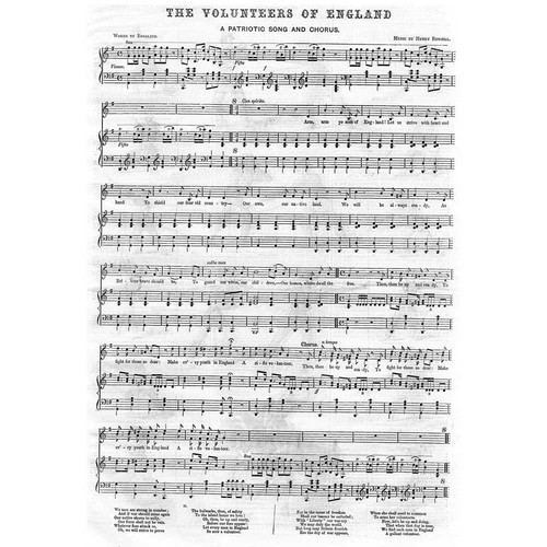 Sheet music the volunteers - -,
