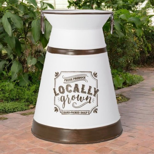 Rustic metal milk churn - rustic,