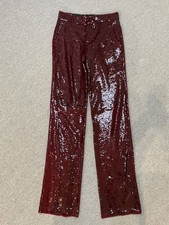 Zara Ladies Burgundy Sequinned