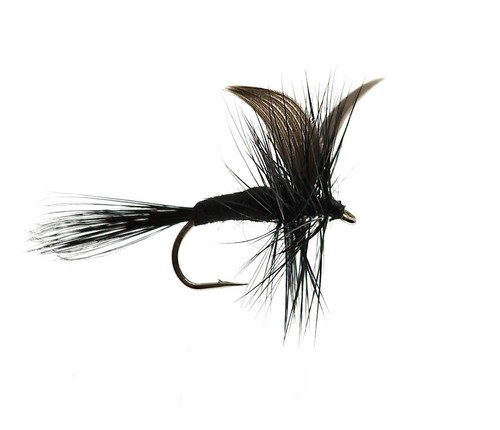 Black gnat dry flies - 3,