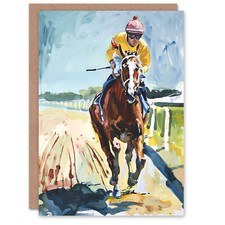 Greeting Card Horse Racing