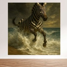 Majestic Zebra by the Sea Wall