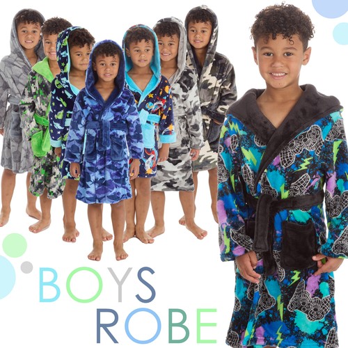 Boys hood dressing gown - boys,