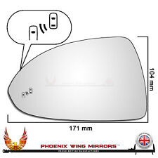 For Vauxhall Corsa E 2014-2020 Convex Wing Mirror Glass BSD Left Hand Side