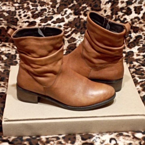 Women dune boots brown leather - brown,
