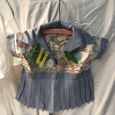 Vintage Clothes Pin Bag Blue