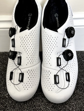 Feyenold Men's White Cycling Shoes SPD SL Cleat Non-slip Mountain Biking Shoes 