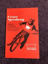 Speedway programme crewe first - speedway,