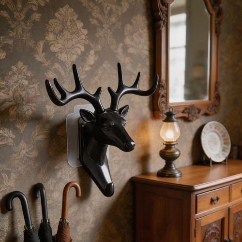 Animal deer stags head hook - deer,