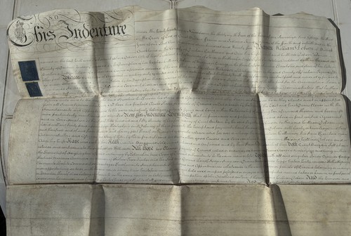 1795 page vellum indenture - 2,