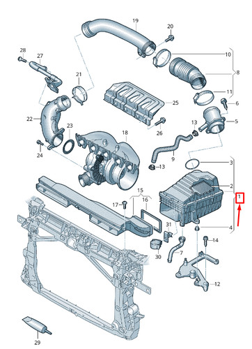 Audi rs3 engine air filter - audi,