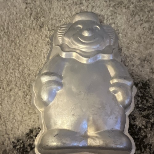 Silver clown shaped aluminium - clown,