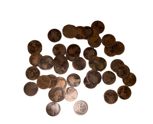 Collection english pennies - collection,