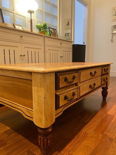 Oak coffee table - coffee,