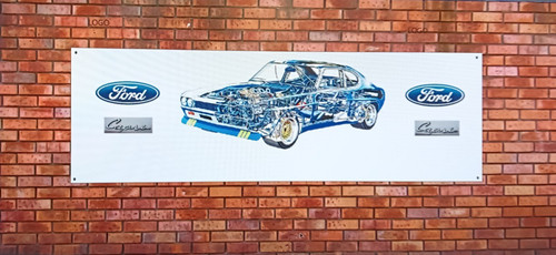 Classic car banners ford - ford, capri