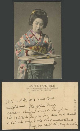 Japan old hand tinted - old, postcard