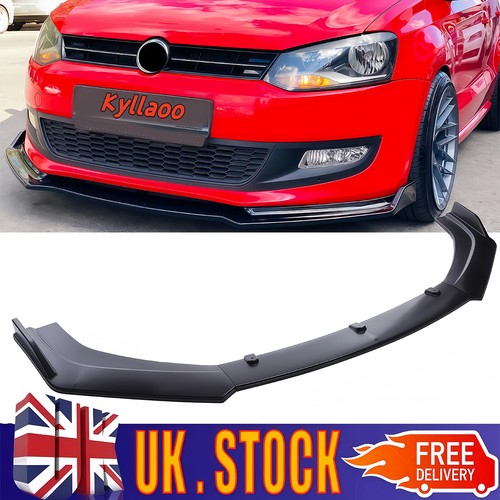Matte black front bumper lip - front,