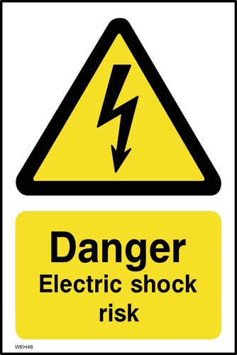 Danger electric shock - shock, risk