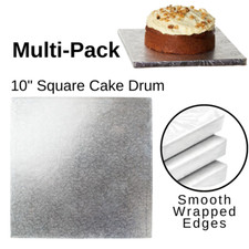 Square Shape Cake Boards Base Drum 12mm thick Premium Finish Strong - 10 Inch