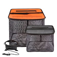 Foldable Fish Cage Large Capacity Floating Fish Basket Foldable Fishing Net