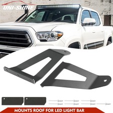 Upper Curved LED Light Bar Mounting Set Bracket Windshield Roof Support 4X4 SUV