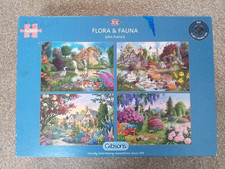 Gibsons Flora and Fauna Set of 4 x 500 piece jigsaw Puzzles