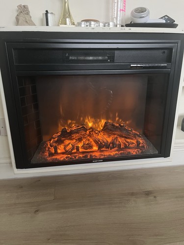 Log flame effect wall - log/flame, wall-mounted